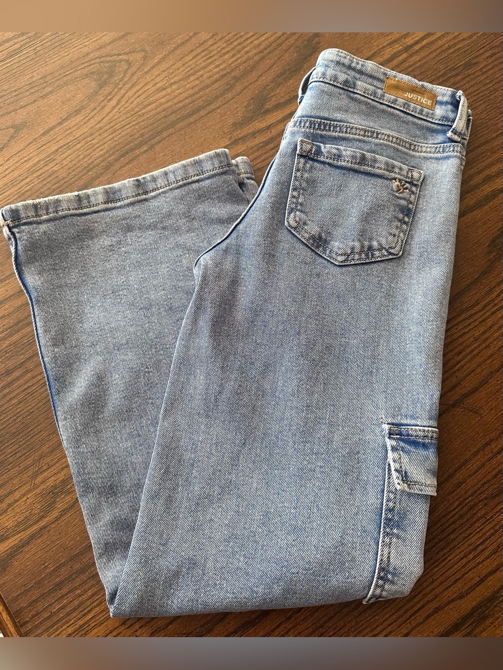 Justice Light Blue Girls' Straight-Leg Jeans